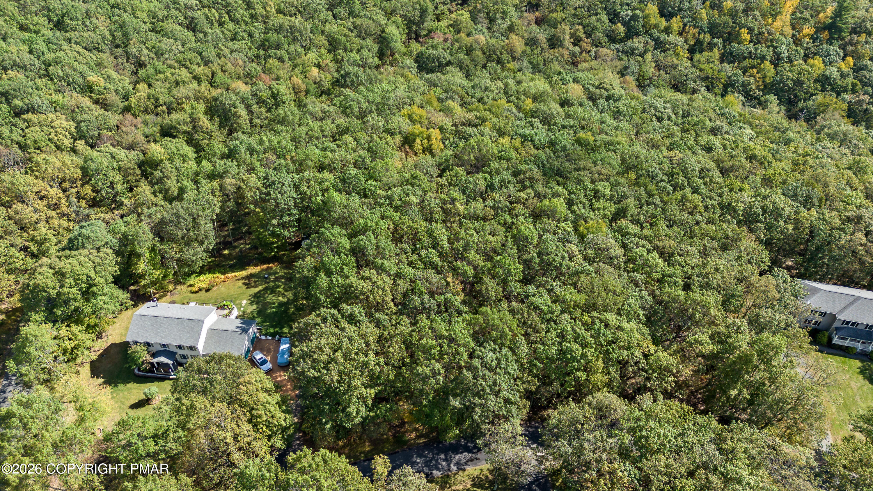 Stone Ridge Road Albrightsville, PA 18210 - Photo 5 of 8 an aerial view of residential house with outdoor space and trees around