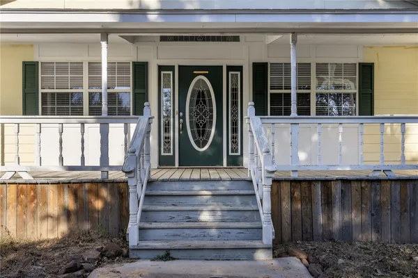 a front view of a house with entryway