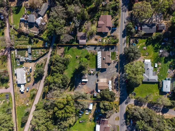 an aerial view of multiple house