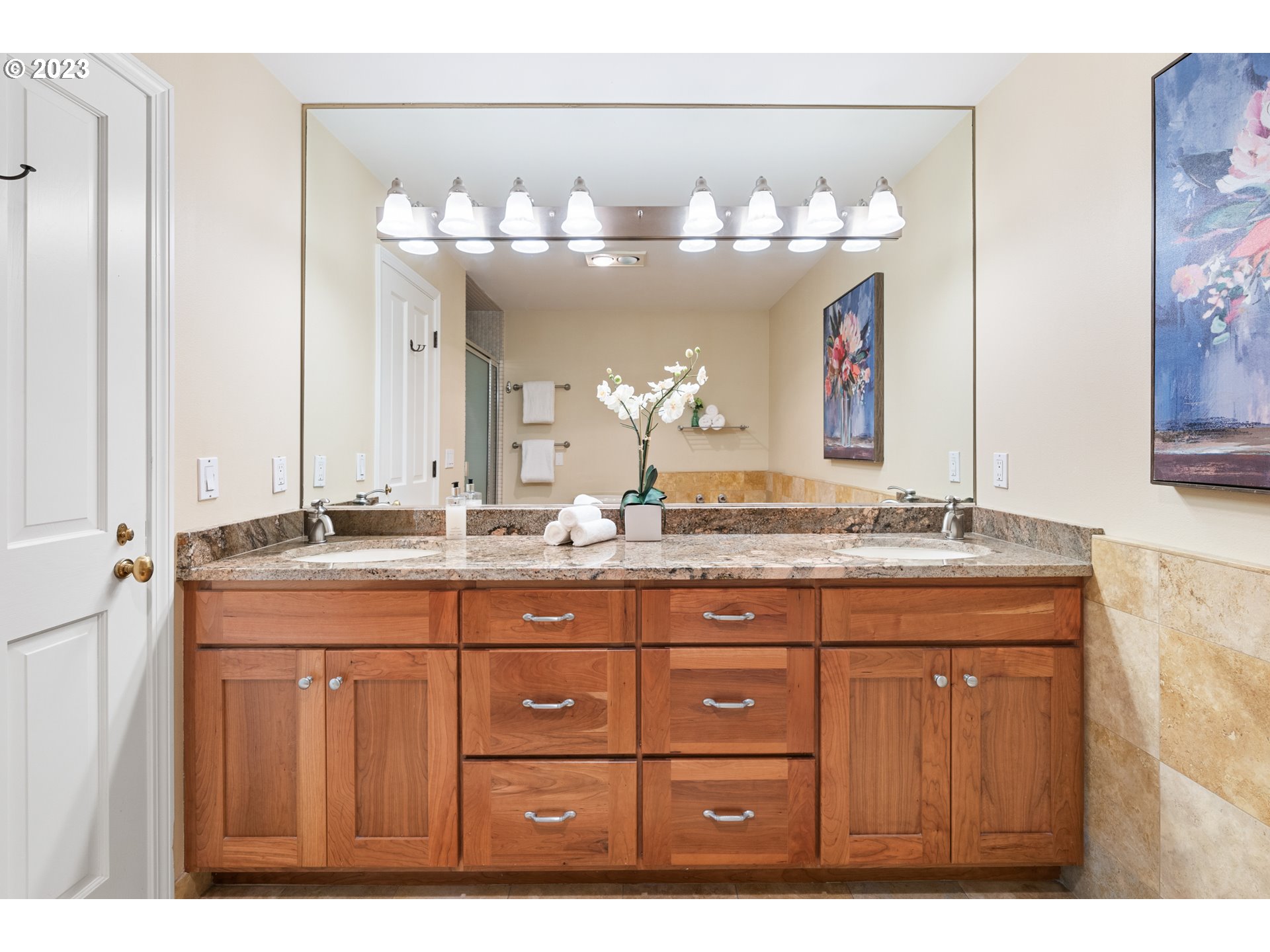 5411 Southwest View Point Terrace Portland, OR 97239 - Photo 34 of 44 a bathroom with a sink vanity and a mirror
