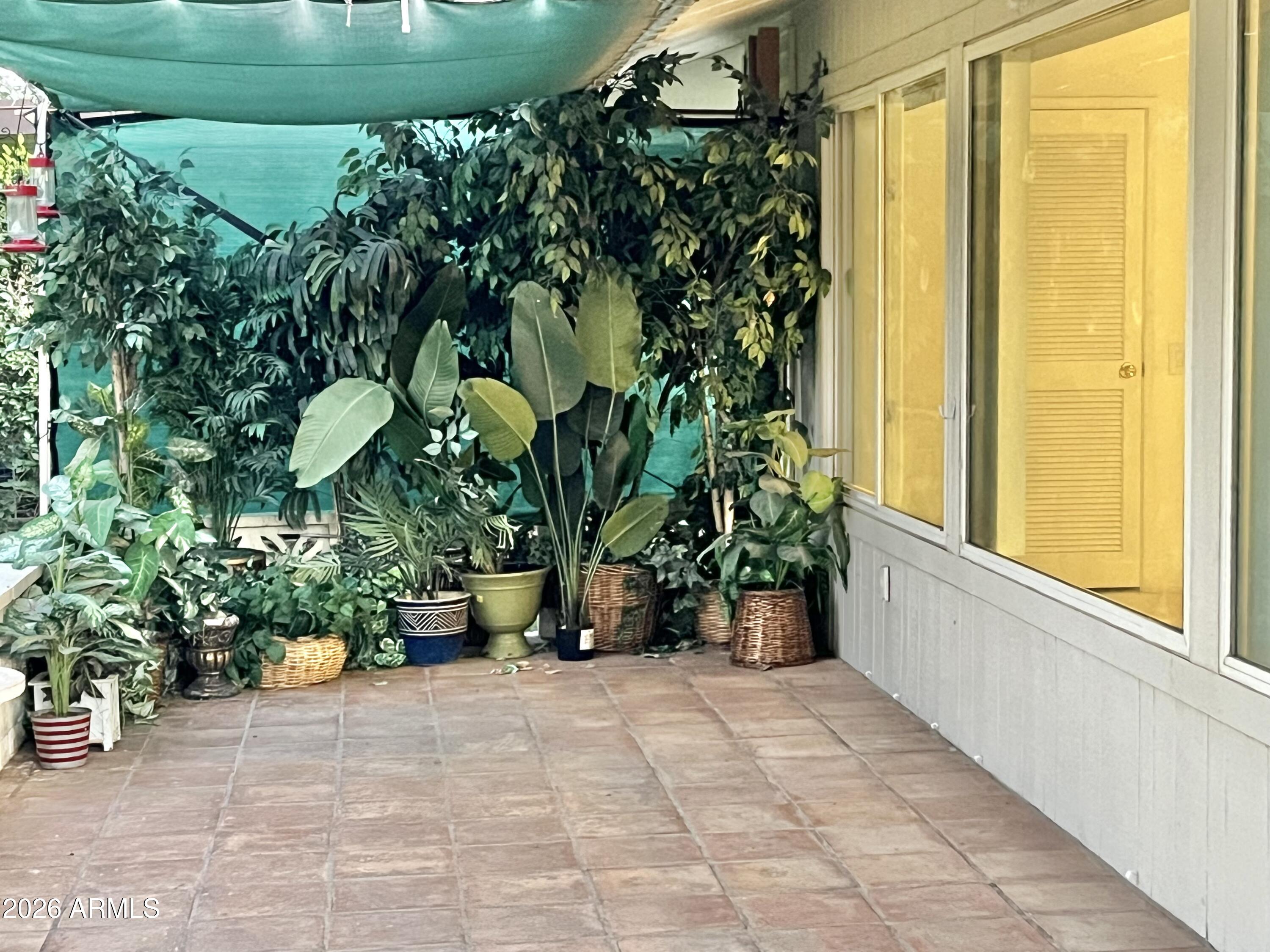 9718 West Oak Ridge Drive Sun City, AZ 85351 - Photo 25 of 41 a view of a garden with potted plants