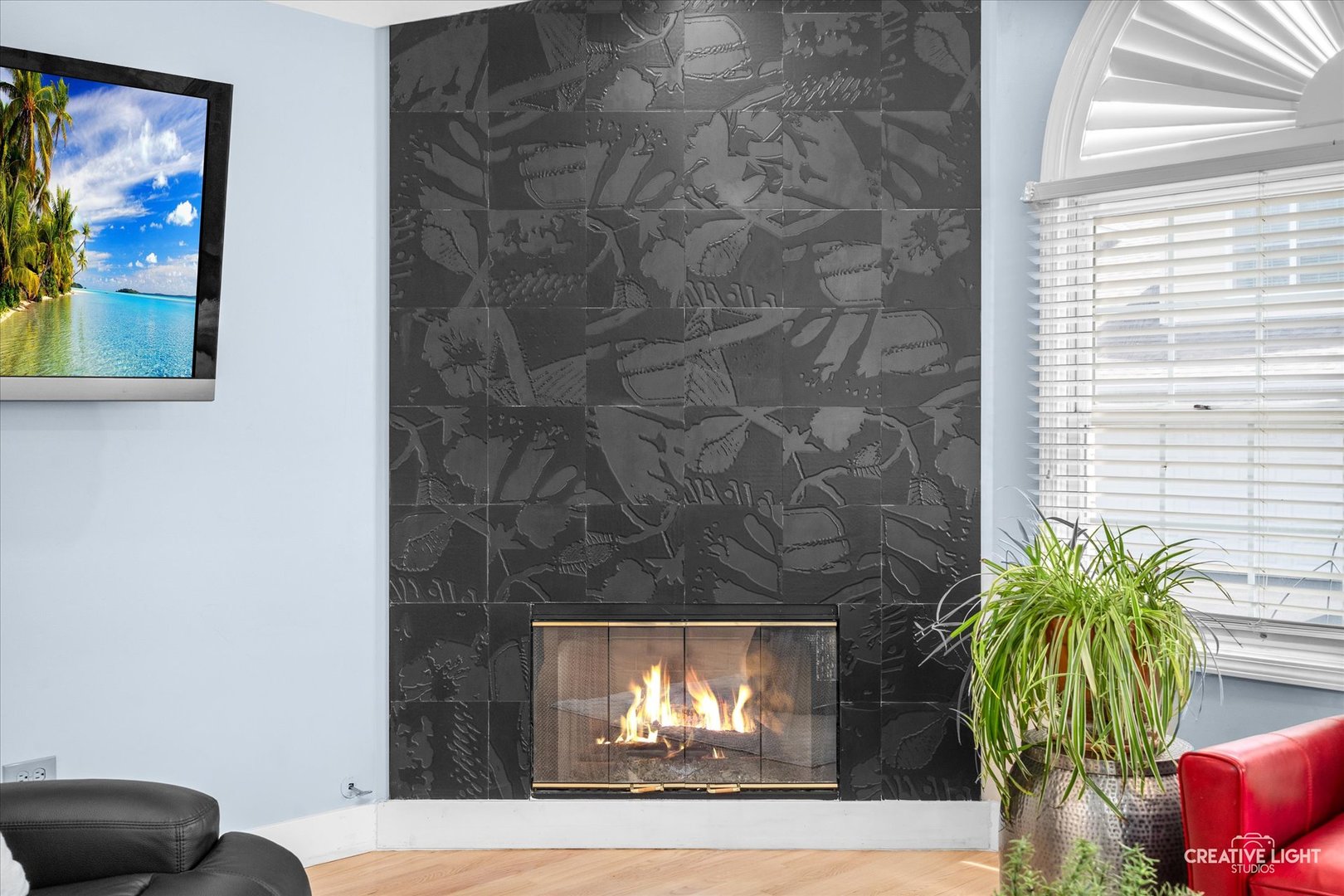 838 Havenshire Road Naperville, IL 60565 - Photo 5 of 48 a living room with furniture and a fireplace