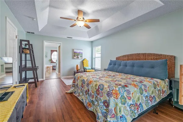a bathroom with a sink vanity and a mirror