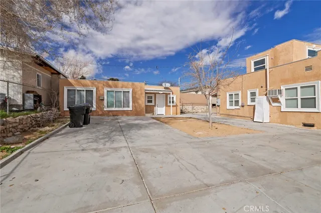 a city view with tall buildings