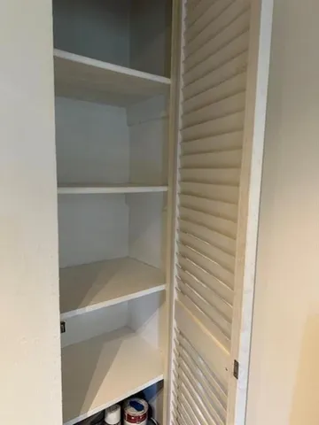 a close view of closet