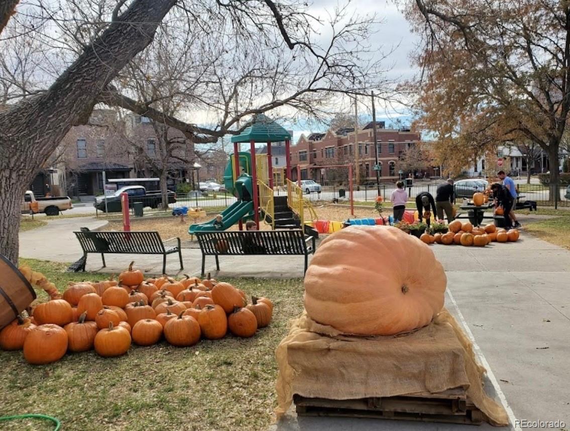 2999 Lawrence Street, Unit 202 Denver, CO 80205 - Photo 33 of 40 a view of a chairs and tables in the patio