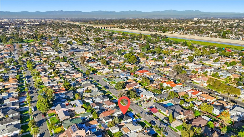 2835 Delta Avenue Long Beach, CA 90810 - Photo 29 of 29 an aerial view of residential house with outdoor space and trees in the background