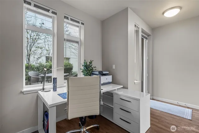 a room with furniture and window