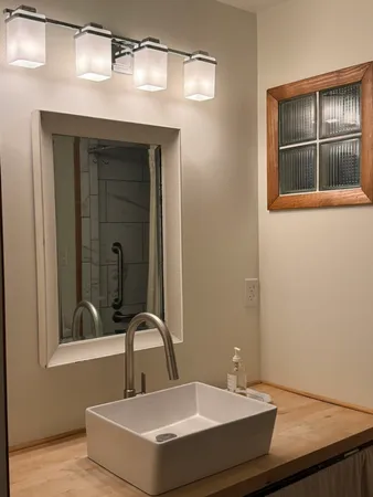 a view of a forest with trees in the background