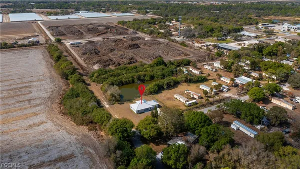an aerial view of multiple house