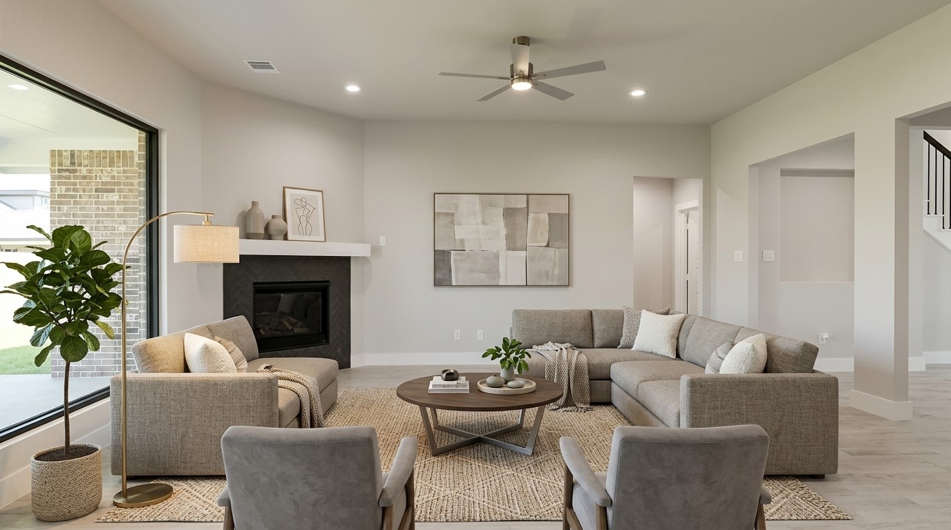 3106 Native Spg Drive Spring, TX 77373 - Photo 18 of 38 Virtually Staged - Living Room. Sample photo of completed home with similar floor plan. Actual colors and selections may vary.