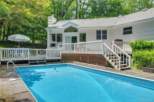 a view of a road with an outdoor space