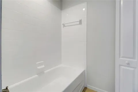 a close up of a bathtub