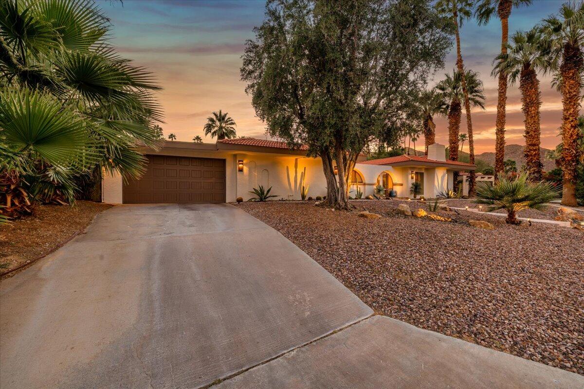 71395 Biskra Road Rancho Mirage, CA 92270 - Photo 76 of 81 14-Front of Home at Twilight