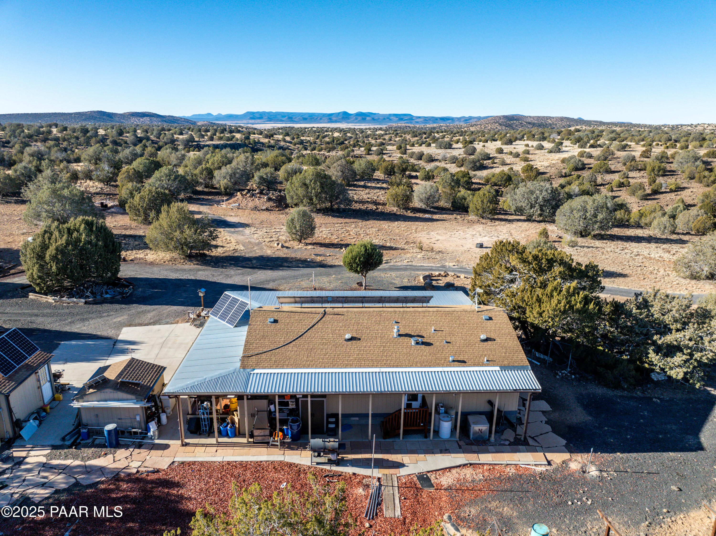 10777 Raging Crab Road Ash Fork, AZ 86320 - Photo 39 of 44 Aerial back porch 2