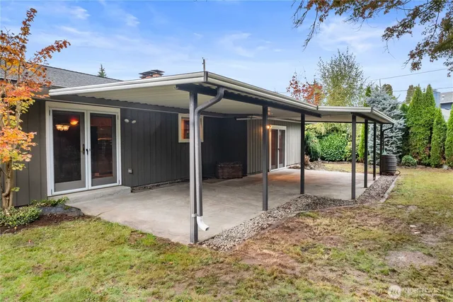 a backyard of a house