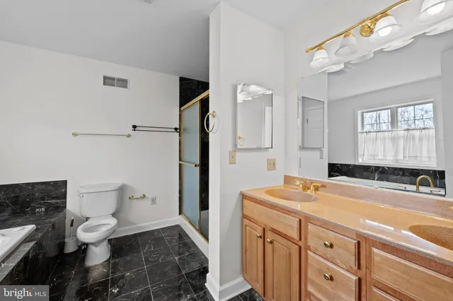 a bathroom with a sink a toilet and a bathtub