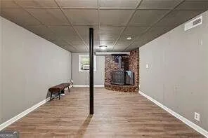 a view of a livingroom with a couch