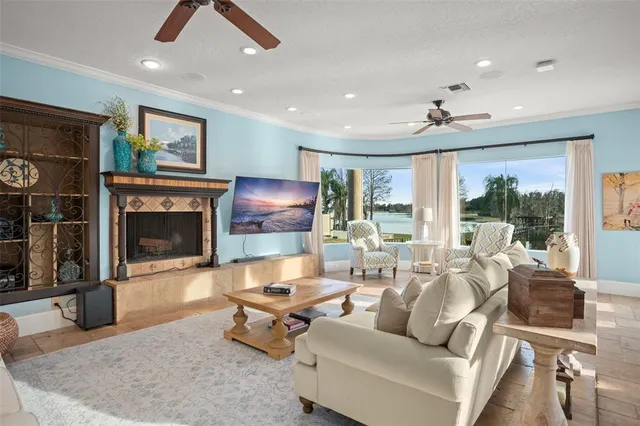 a view of a hallway with entryway and livingroom