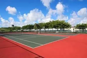 a view of tennis court