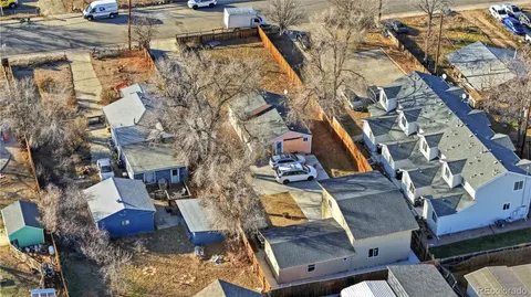 an aerial view of multiple house
