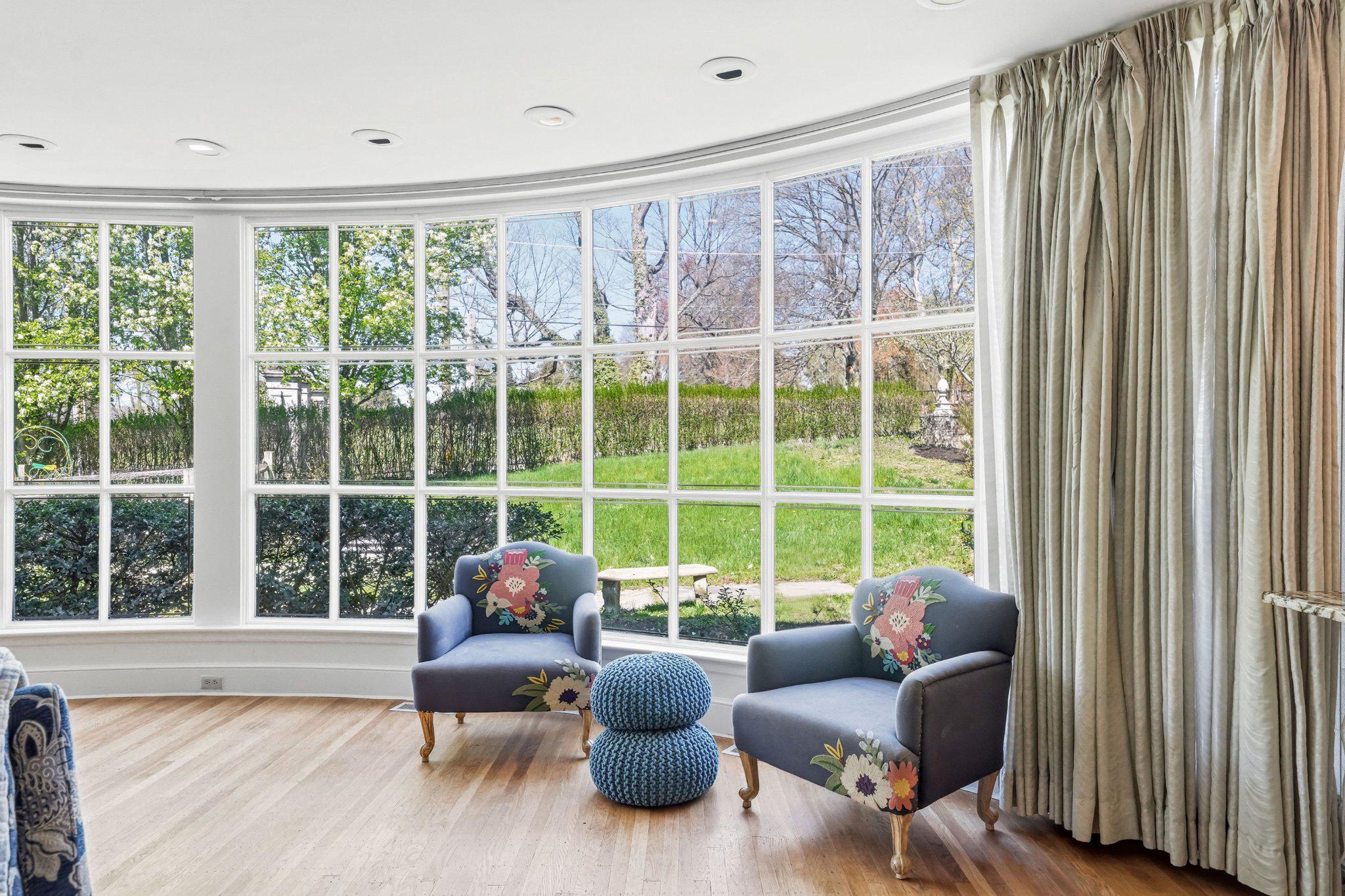 1735 Ashbourne Road Elkins Park, PA 19027 - Photo 11 of 82 a living room with furniture and floor to ceiling windows