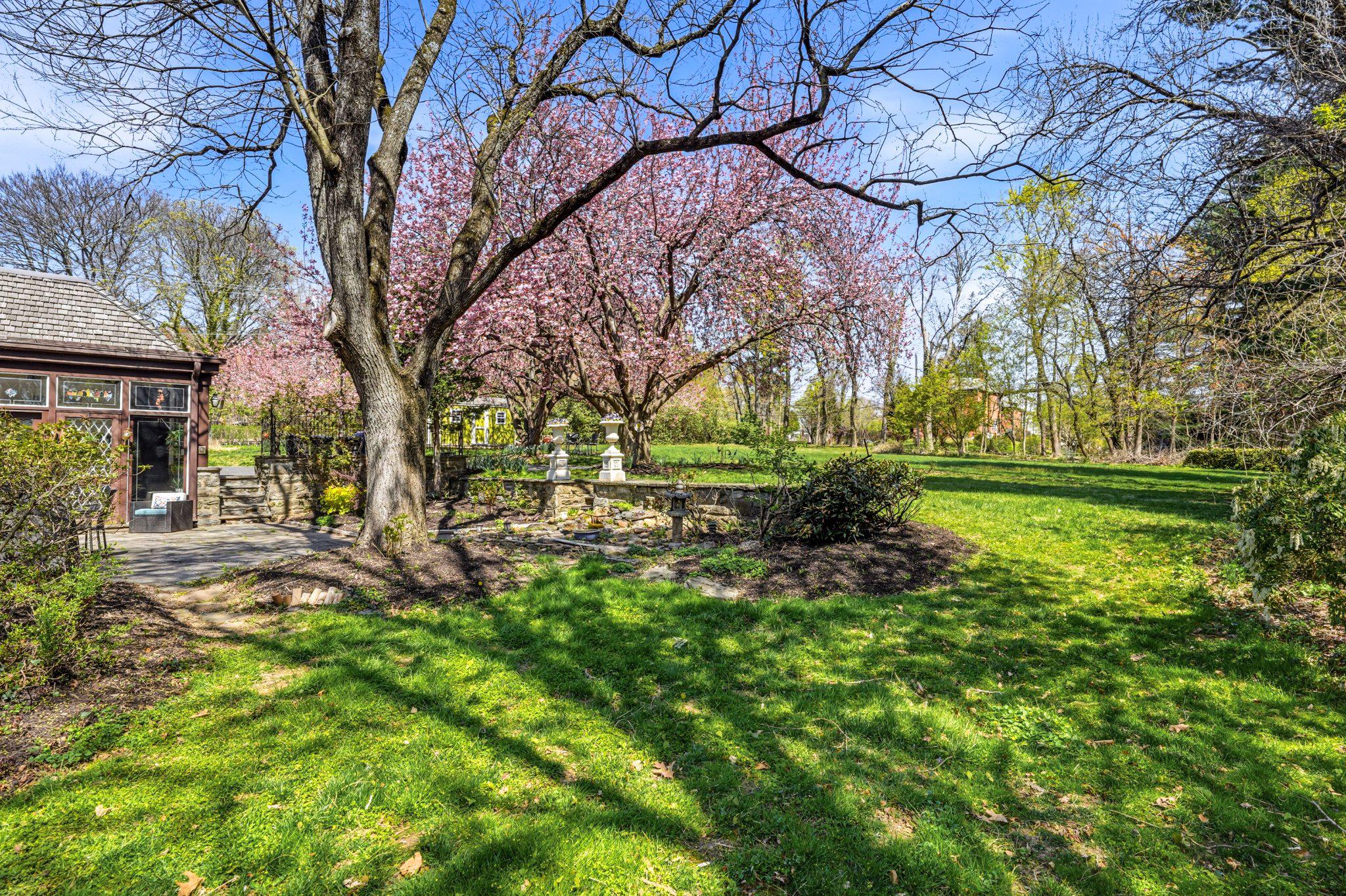 1735 Ashbourne Road Elkins Park, PA 19027 - Photo 57 of 82 Expansive, private backyard with mature trees.