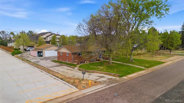 a view of a backyard