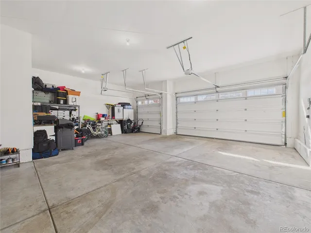 a view of a garage