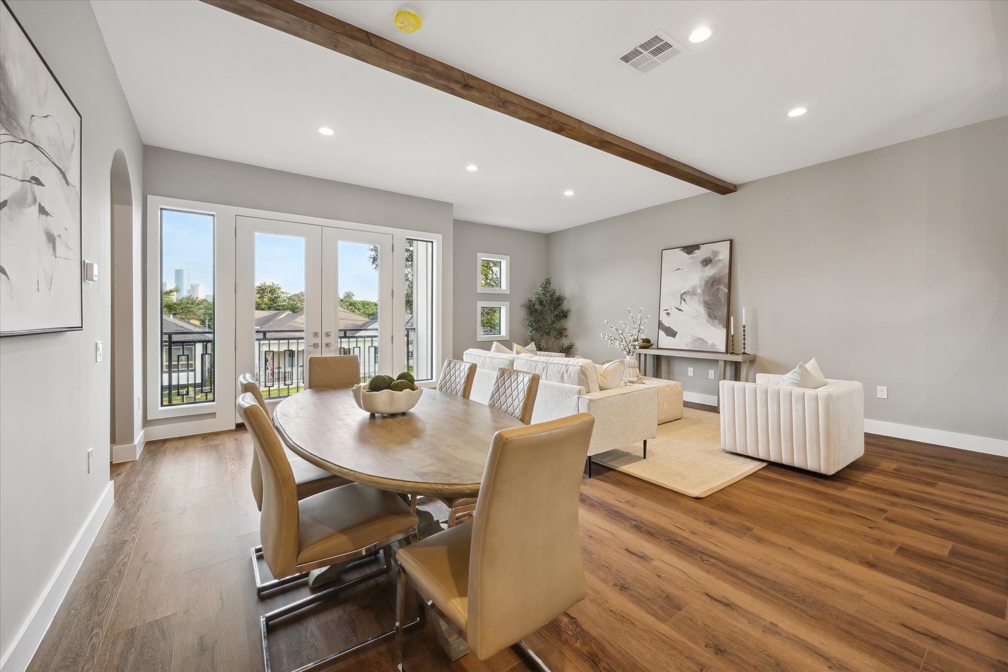 3102 Eunice Street Houston, TX 77009 - Photo 9 of 29 a dining room with furniture and wooden floor