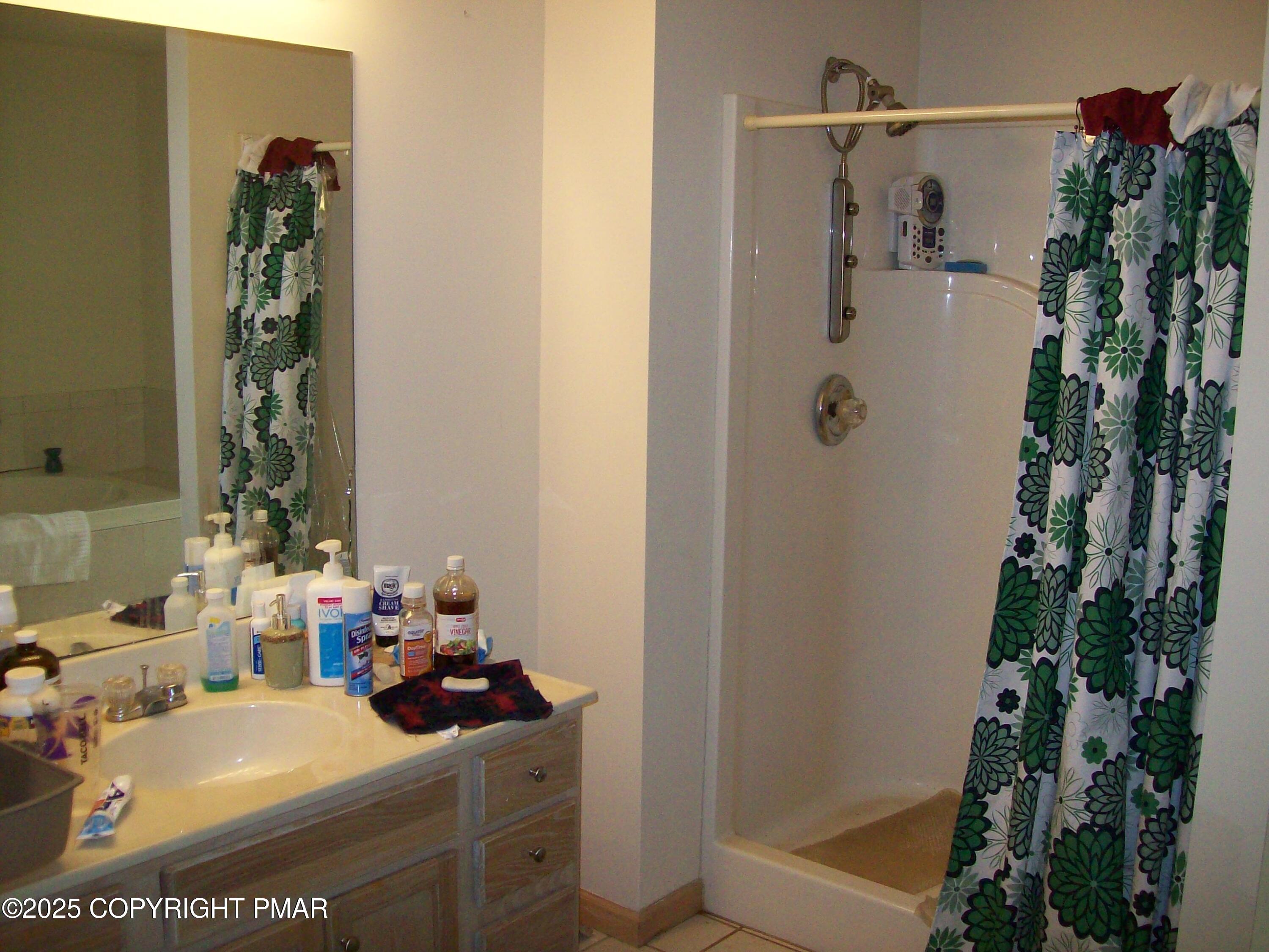 106 Bull Run Long Pond, PA 18334 - Photo 26 of 31 a bathroom with a sink and mirror with bathtub