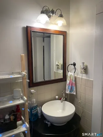 a close view of a sink