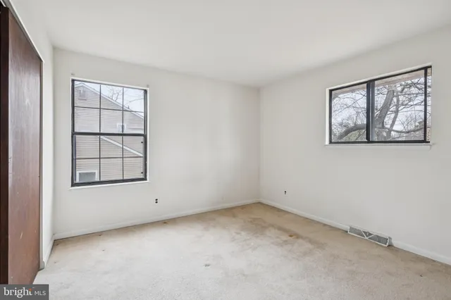 an empty room with a window