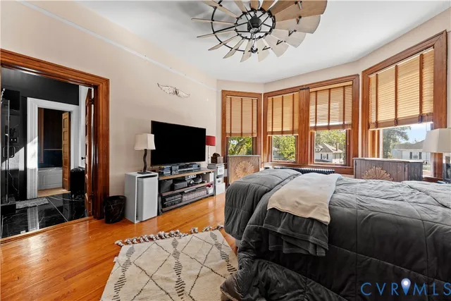 a lobby with furniture and garden view