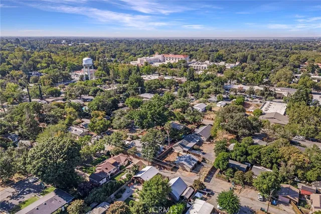 an aerial view of multiple house