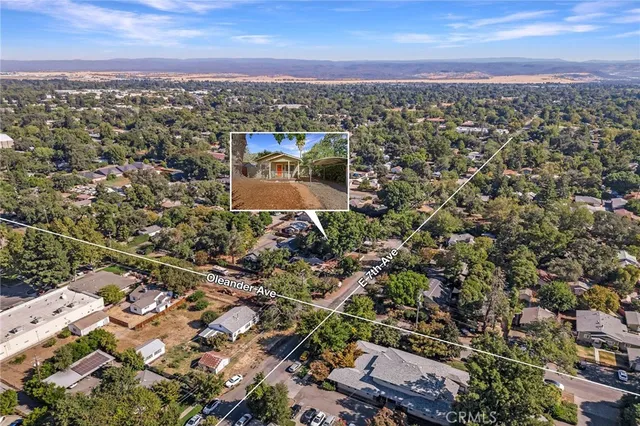 an aerial view of multiple house