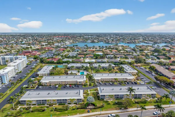 an aerial view of a city