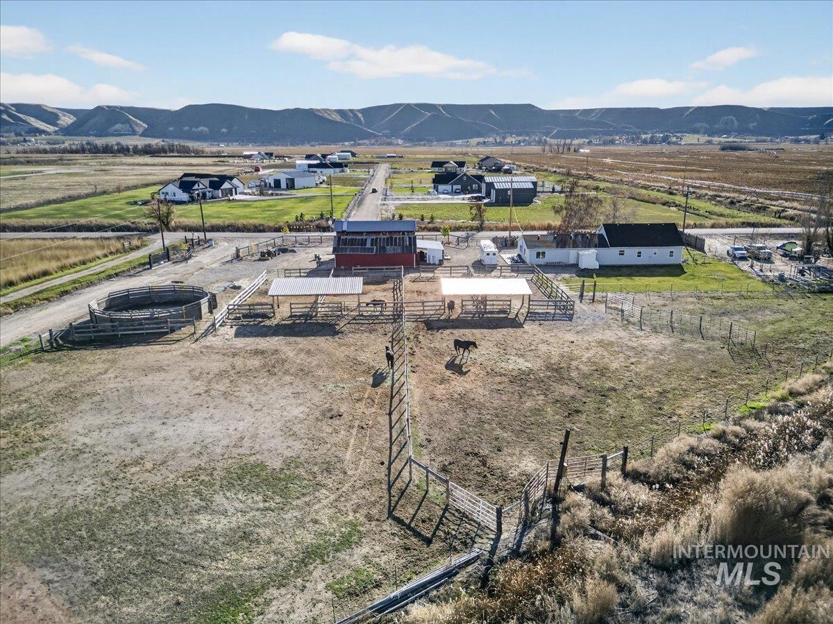 2588 West Sales Yard Road Emmett, ID 83617 - Photo 36 of 50 Aerial view of sparsely populated area with a mountain backdrop