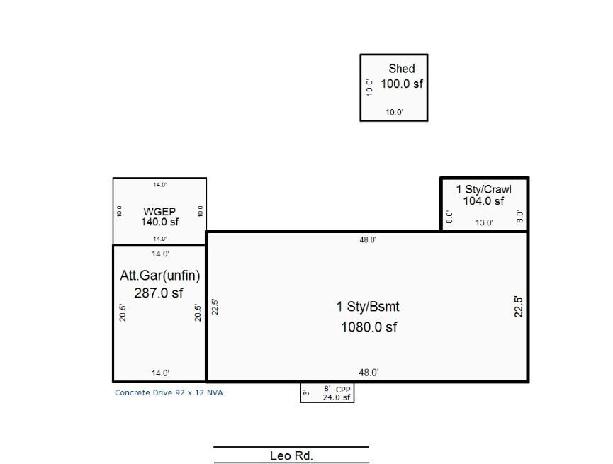 705 Leo Road Jackson, MI 49203 - Photo 38 of 38 layout- Leo RD