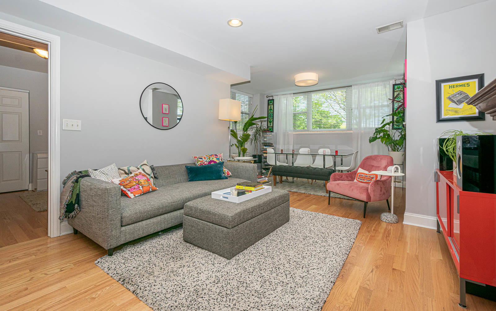 5874 North Ridge Avenue, Unit G Chicago, IL 60660 - Photo 3 of 14 a living room with fireplace furniture and a wooden floor