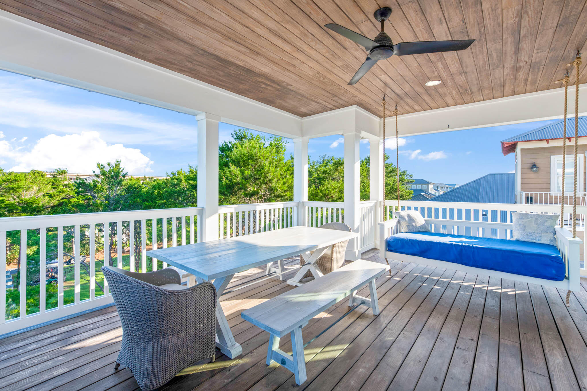 170 Seacrest Beach Boulevard East Inlet Beach, FL 32461 - Photo 26 of 38 a view of a balcony with furniture