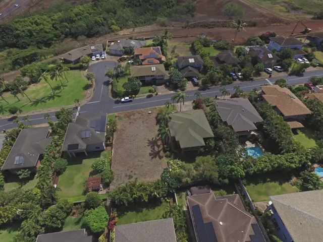 an aerial view of multiple house