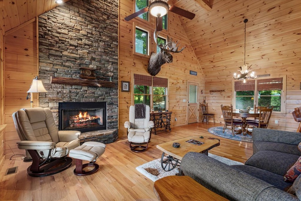 244 Indian Ridge Road Epworth, GA 30541 - Photo 19 of 47 a living room with furniture and a fireplace