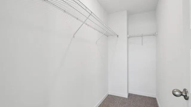 an empty room with closet