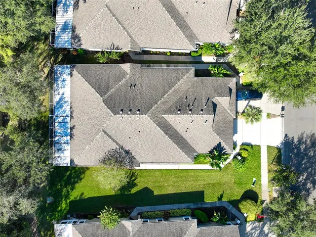 an aerial view of multiple house