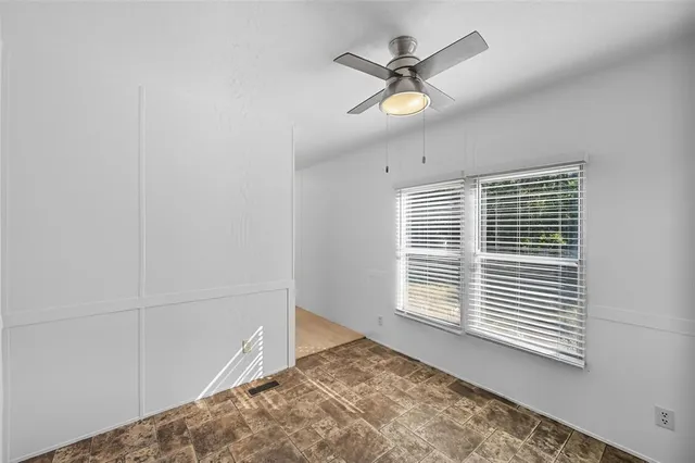 a view of a livingroom with a window