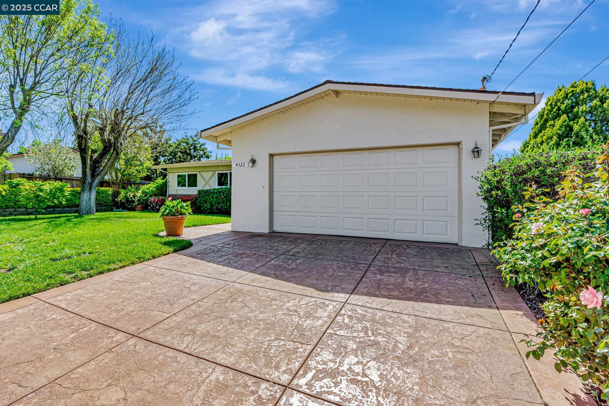 a view of backyard of the house