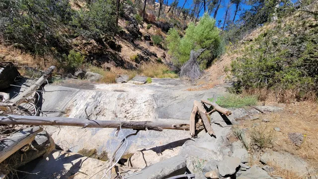 a view of a backyard of the house
