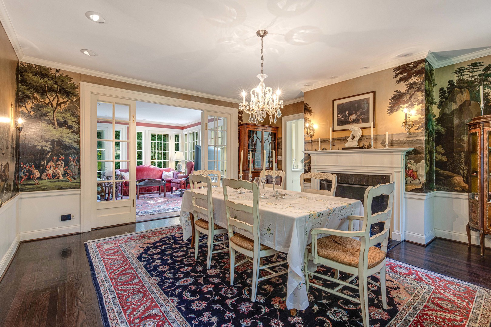 620 Spruce Street Winnetka, IL 60093 - Photo 11 of 26 a view of a dining room with furniture a chandelier and wooden floor