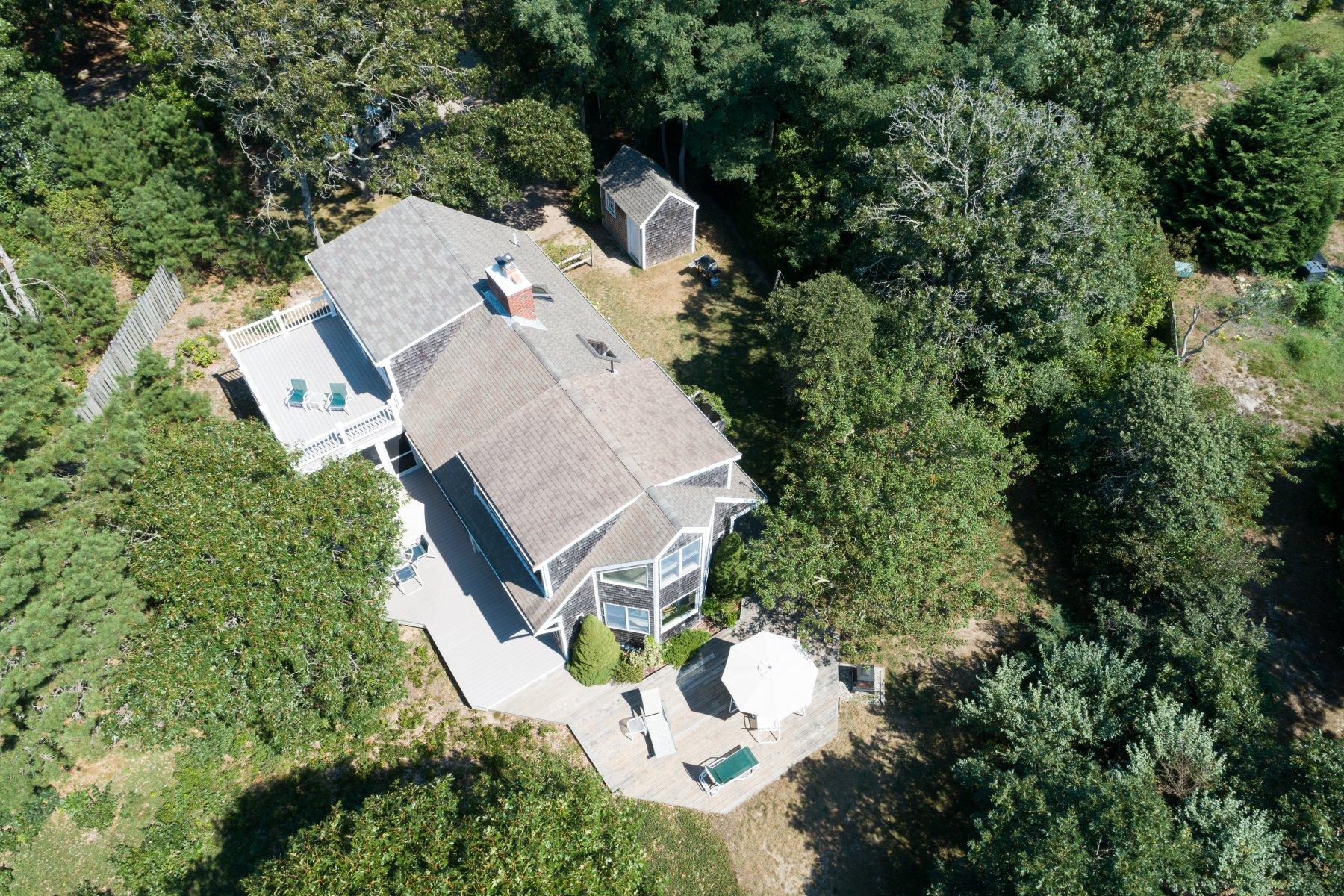 115 Cole Road Eastham, MA 02642 - Photo 4 of 33 an aerial view of a house with yard